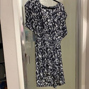 Ladies Black/White Hi-Low Express Dress